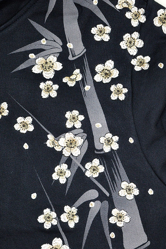 粋 龍虎闇黒スウェットジップパーカー 絡繰魂 244044 和柄 和風 竜 トラ 刺繍 スエット からくり_3