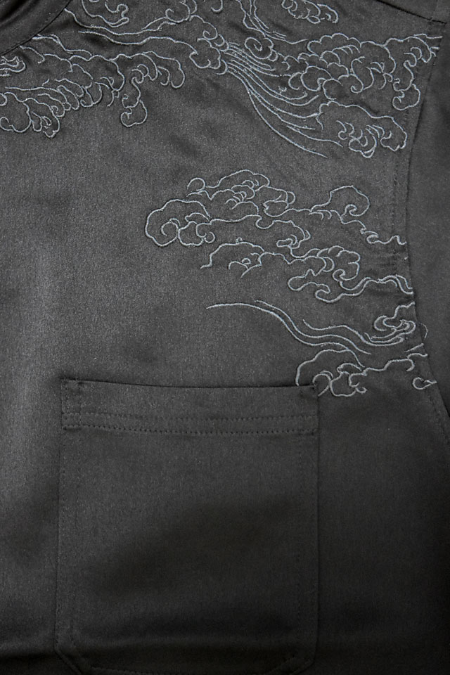 月光龍TAYUTAI[揺蕩い]シャツ 絡繰魂 262027 和柄 和風 刺繍 竜 ドラゴン からくり_3