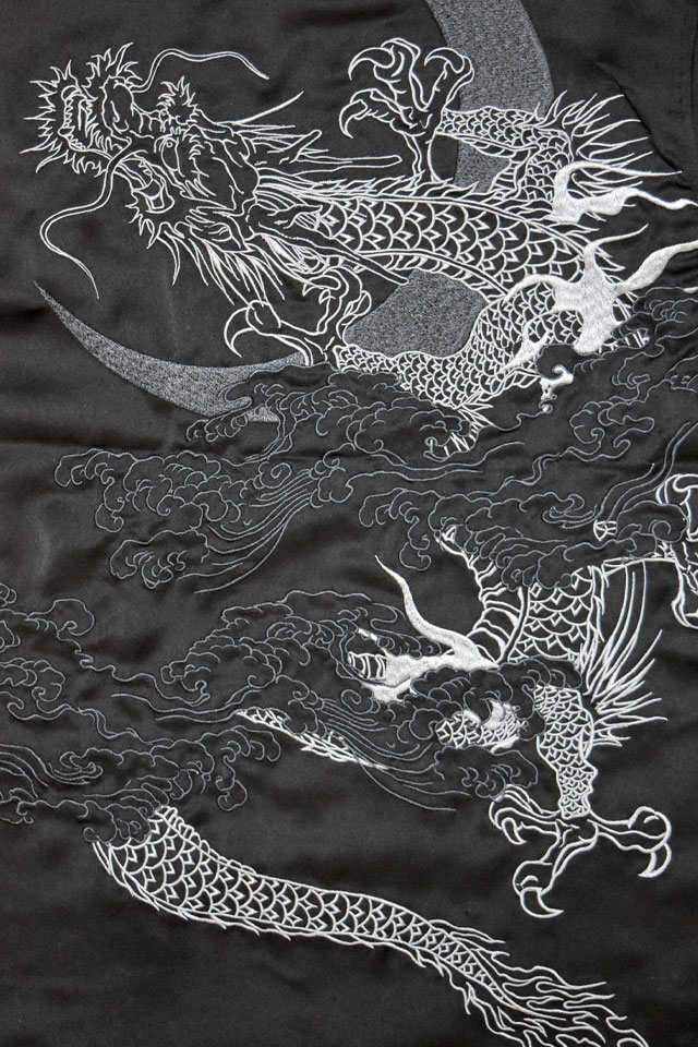 月光龍TAYUTAI[揺蕩い]シャツ 絡繰魂 262027 和柄 和風 刺繍 竜 ドラゴン からくり_4