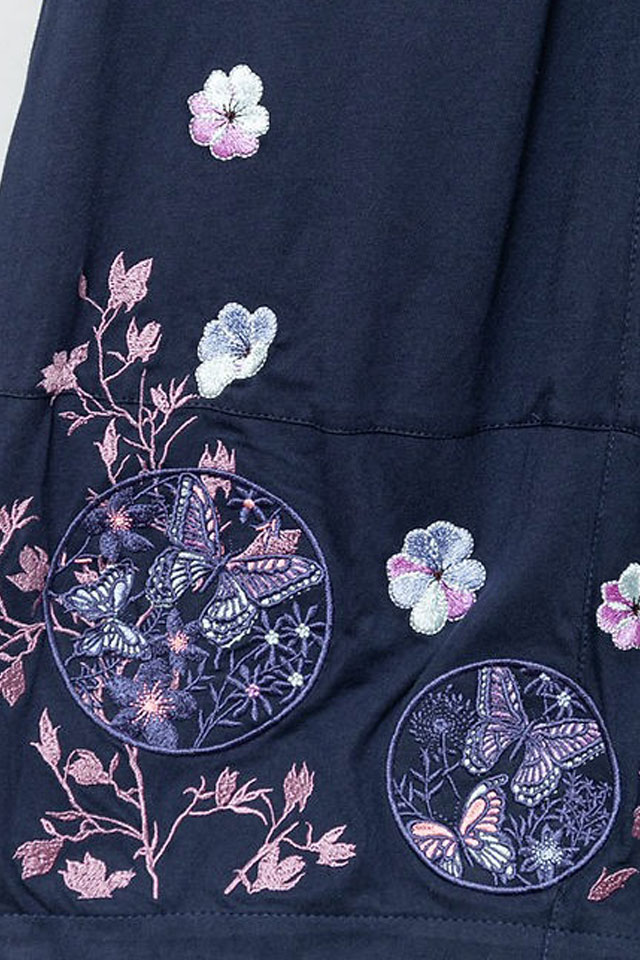 和紋水玉2WAY総刺繍スカート 今昔 レディース KJ-29271 和柄 和風 狐 きつね キツネ_4
