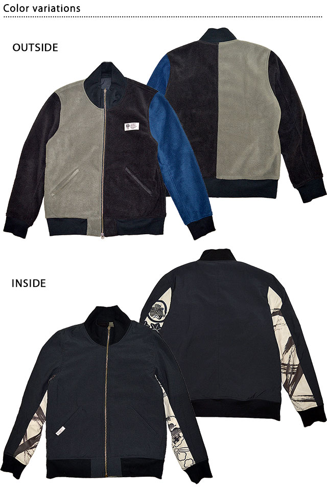 国産リバーシブルフリースブルゾ 喜人 KJ-12802 和柄 和風 家紋 きじん アウター 防寒 日本製の通販は 国産リバーシブルフリースブルゾ 喜人 KJ-12802 和柄 和風 家紋 きじん アウター 防寒 日本製の通販は