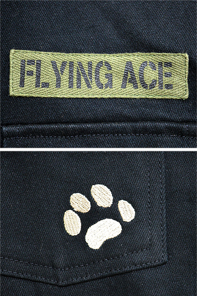 ロウブロウナックル×スヌーピー FLYING ACEミリタリー長袖シャツ ロウ