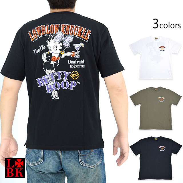 LBK×BETTY 超絶セクシー＆クールBetty半袖Tシャツ ロウブロウナックル 554365 ベティーちゃん 刺繍