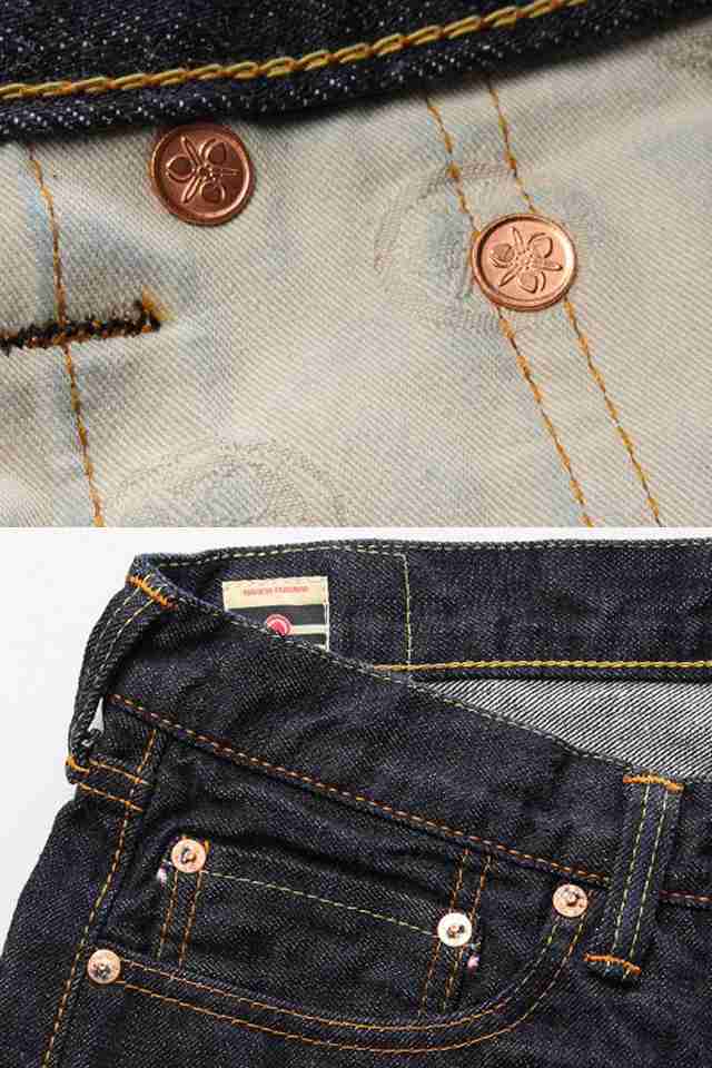 未使用 桃太郎JEANS 出陣ミドルストレートジッパーフライ 32in 