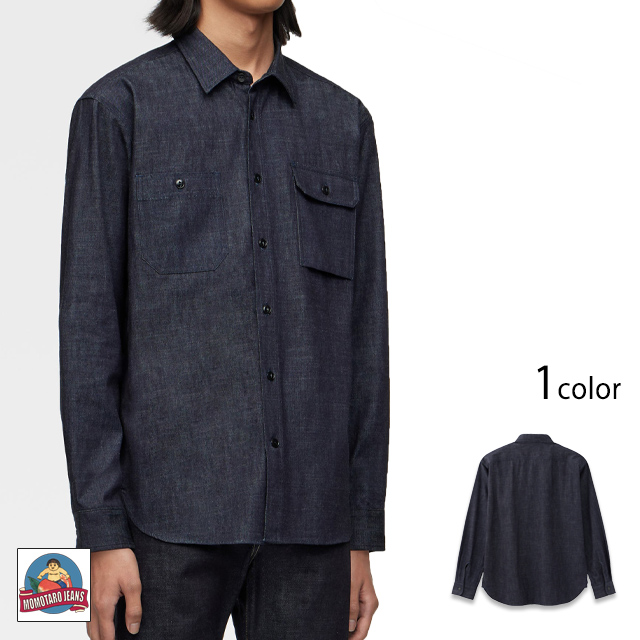 トリプルステッチ長袖デニムシャツ 桃太郎ジーンズ MMLS1000 MOMOTARO JEANS 日本製 国産