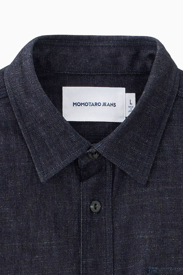 8オンスセルヴィッチデニム長袖シャツ 桃太郎ジーンズ MMLS1000 ＭOMOTARO ＪEANS 日本製 国産_3