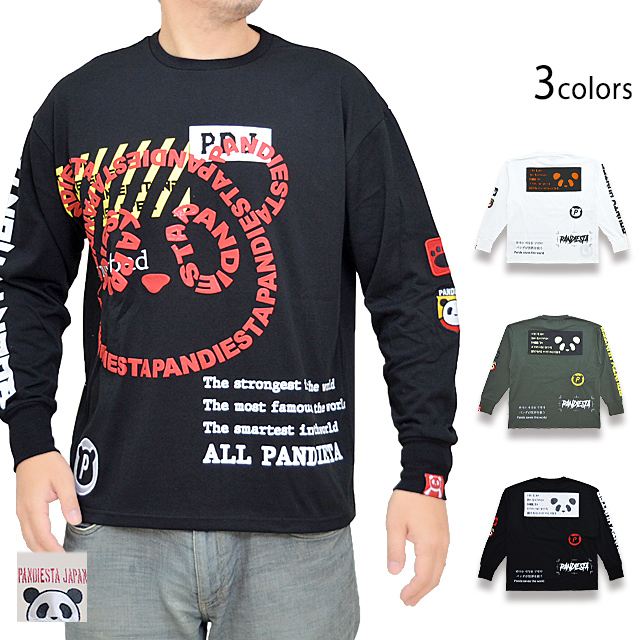 SAVE THE WORLD BIGロンTee PANDIESTA JAPAN 592100 パンディエスタジャパン パンダ ゆったりめ 長袖