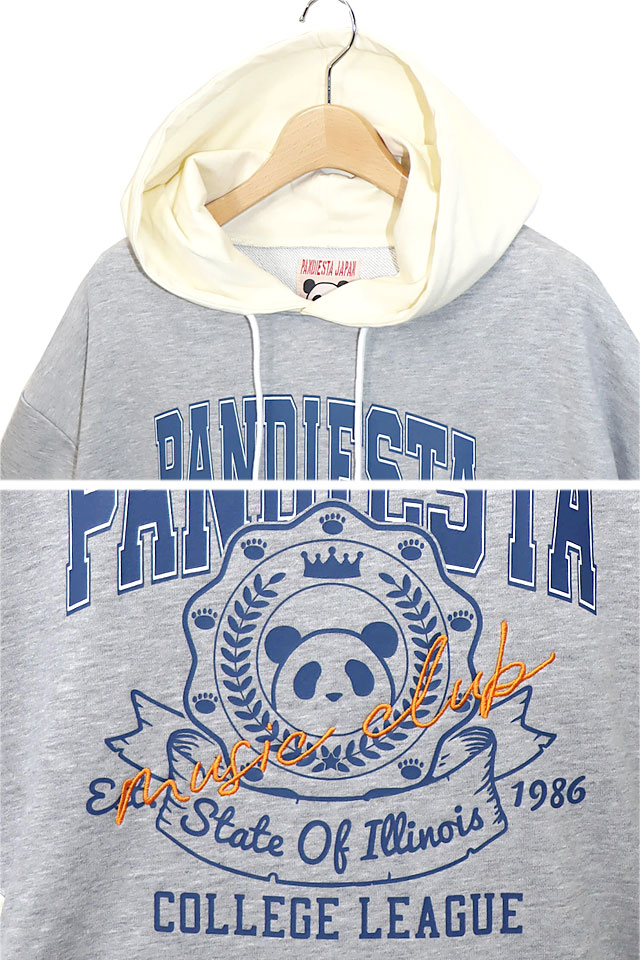 フェイクレイヤードBIGプルパーカー PANDIESTA JAPAN 513951 パンディエスタジャパン スウェット 重ね着風_3