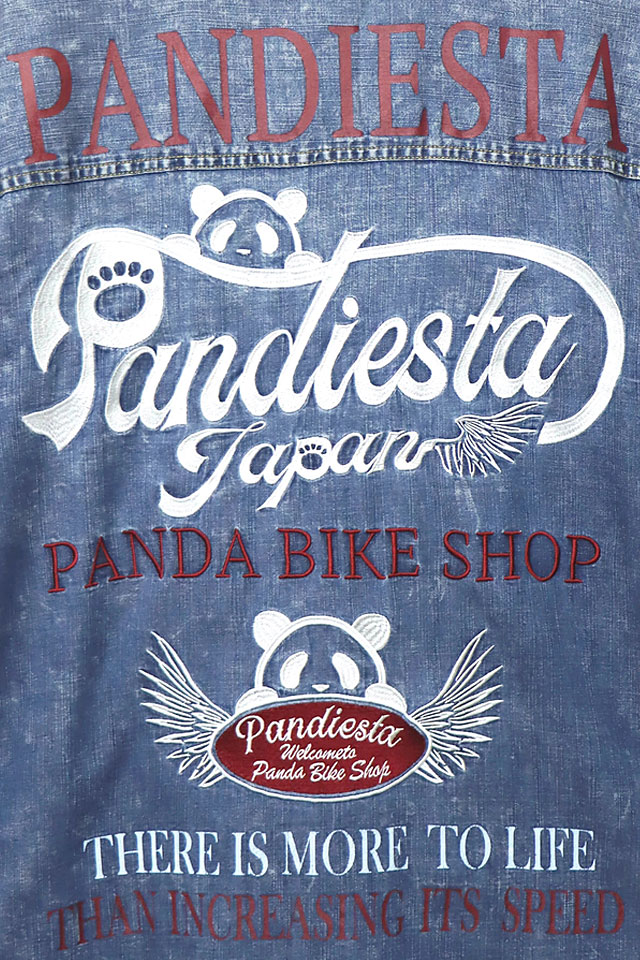 PDJ BIKE SHOPケミカル加工デニムシャツ PANDIESTA JAPAN 533601