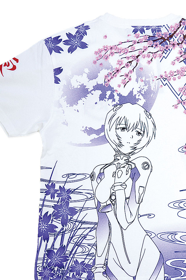 EVANGELION×錦 綾波満桜華半袖Tシャツ 錦 554218 和柄 和風 エヴァンゲリオン 刺繍_5