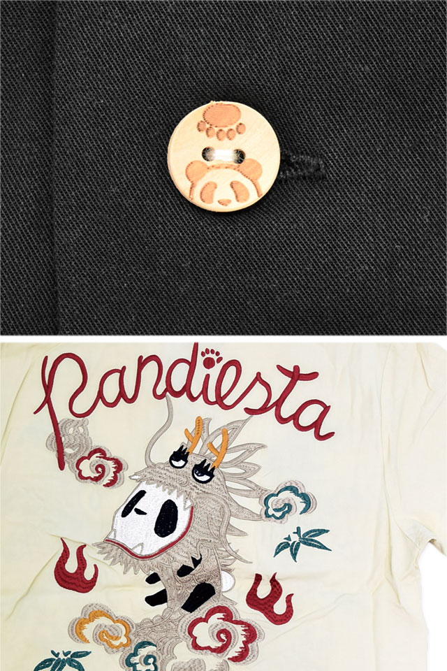 パンドラゴン総刺繍半袖シャツ PANDIESTA JAPAN 585202 パンディエスタジャパン パンダ スカシャツ_5