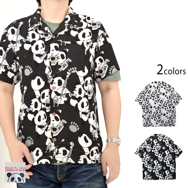 パンダ楽団アロハシャツ PANDIESTA JAPAN 585203 パンディエスタジャパン ハワイアン ユニセックス