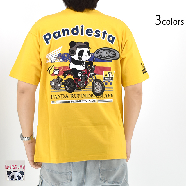 HONDA×PANDIESTA Apeライド半袖Tシャツ PANDIESTA JAPAN 585506 パンディエスタジャパン パンダ ホンダ