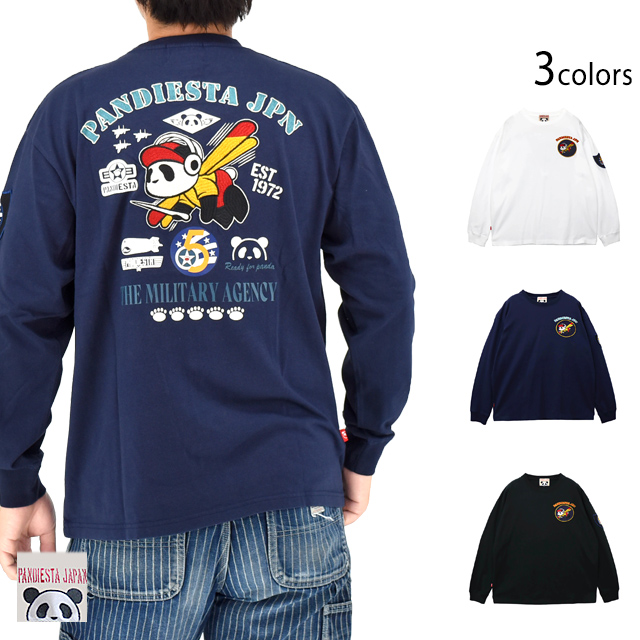 モスキートパンダロングTシャツ PANDIESTA JAPAN 595853 パンディエスタジャパン 刺繍 ミリタリー