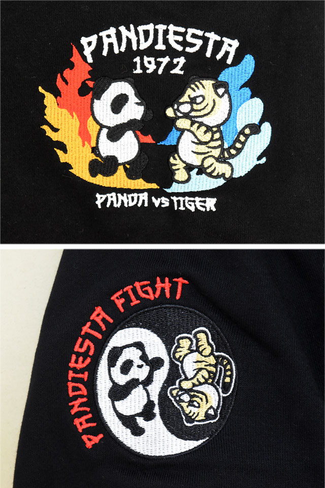 タイガー＆ドラゴンパンダフルジップパーカー PANDIESTA JAPAN 595562 パンディエスタジャパン 龍 虎 和柄_3