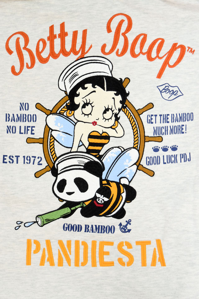 パンディエスタ×ベティブープ Honey Bee マリンBETTY ジップパーカー PANDIESTA JAPAN 516600 パンダ 刺繍 スウェット_6