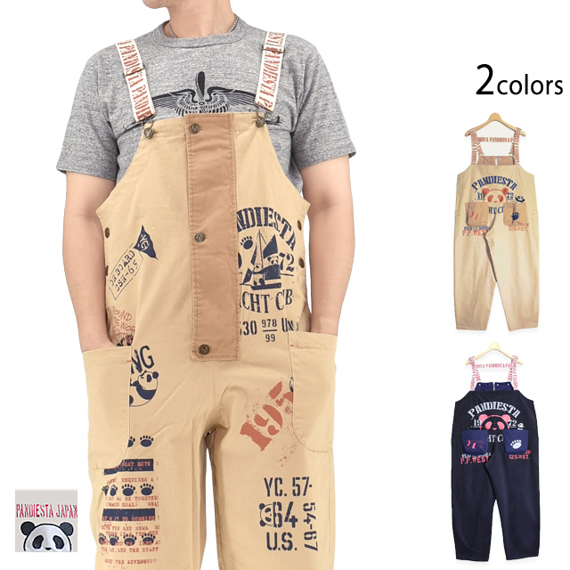 パンダヨットクラブ ツイル切替サロペット PANDIESTA JAPAN 526951 パンディエスタジャパン オーバーオール