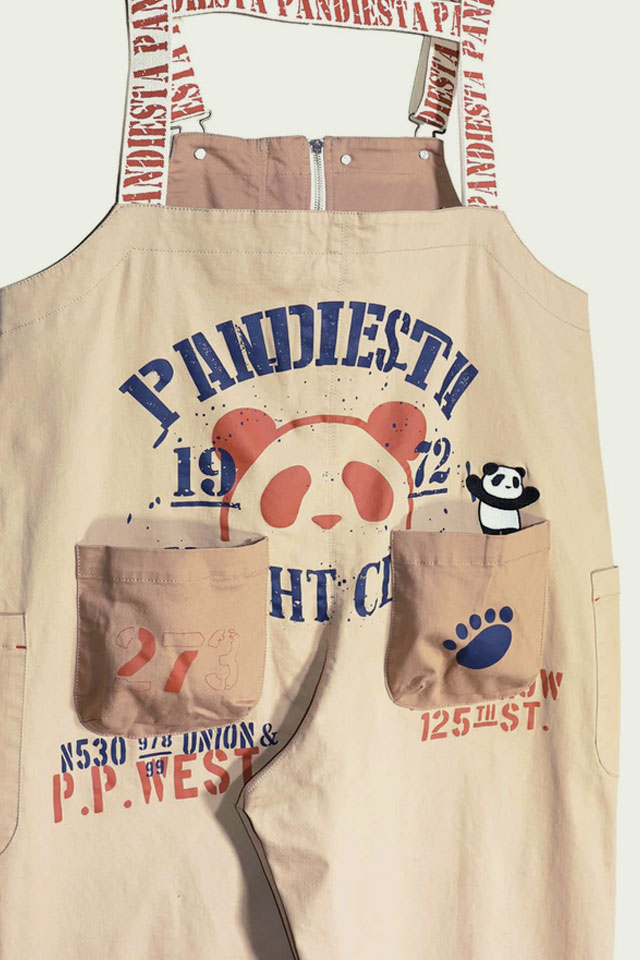 パンダヨットクラブ ツイル切替サロペット PANDIESTA JAPAN 526951 パンディエスタジャパン オーバーオール_5