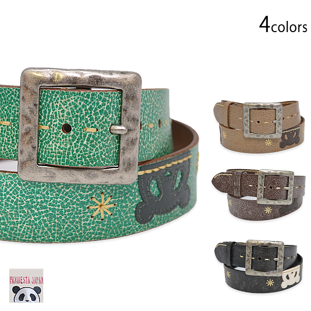 熊猫謹製クラック加工パッチワークレザーベルト PANDIESTA JAPAN 533452 パンディエスタジャパン 本革の通販は 7,869円