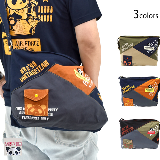ミリタリー切替ショルダーバッグ PANDIESTA JAPAN 585956 パンディエスタジャパン パンダ かばん ユニセックス