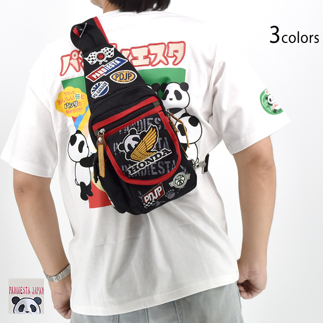 HONDA×PANDIESTA ワッペン風刺繍ワンショルダーバッグ PANDIESTA JAPAN 585513 パンディエスタジャパン パンダ ホンダ