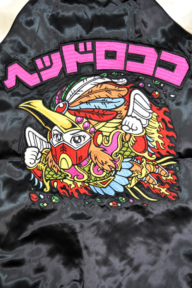 ビックリマン レーヨンリバーシブルスカジャン「ヘッドロココ＆サタン