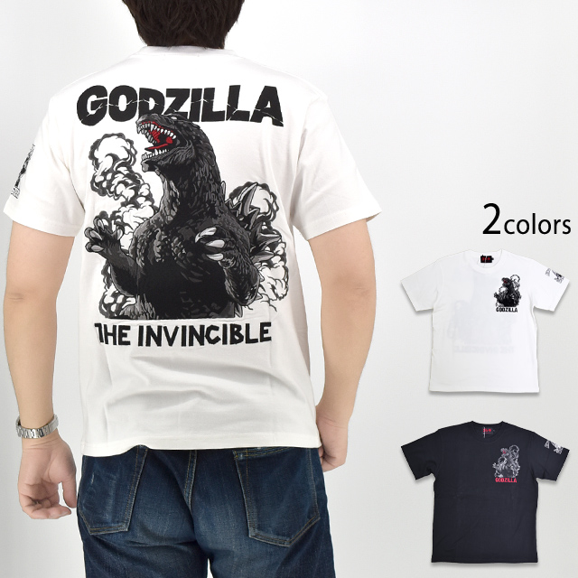ゴジラ「ゴジラ・モスラ・キングギドラ 大怪獣総攻撃」天竺半袖Tシャツ サクラスタイルセレクション GZL-2503 GODZILLA 刺繍