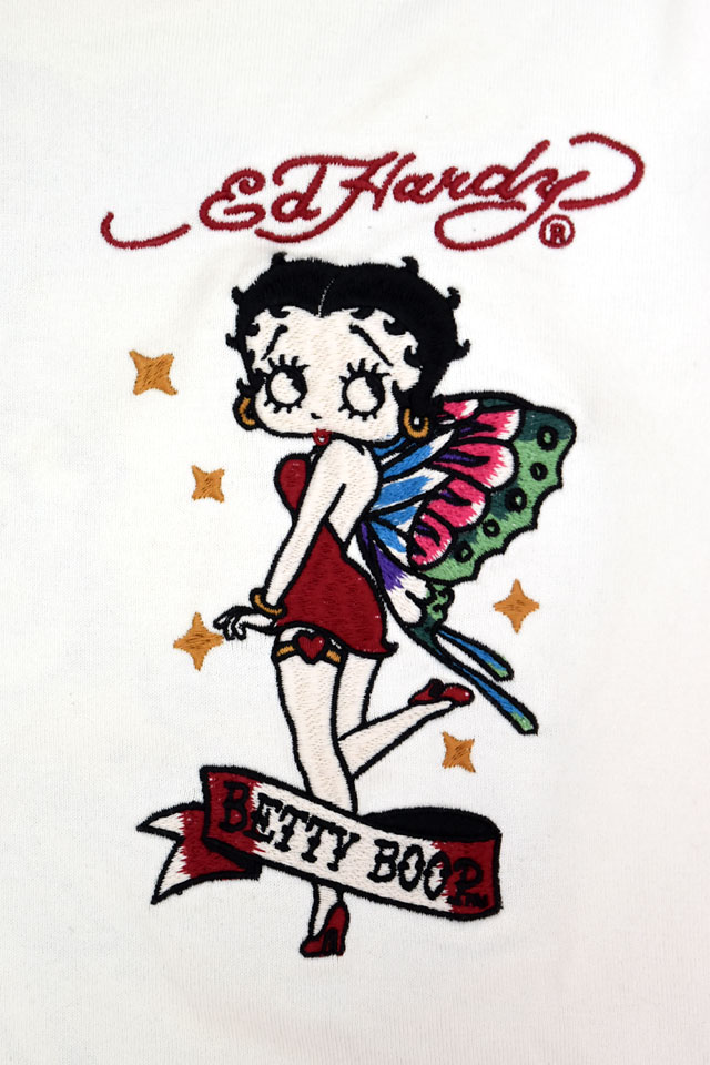 Ed Hardy×BETTY 天竺ジップパーカー サクラスタイルセレクション BED-2509 エドハーディー ベティーちゃん 刺繍_3