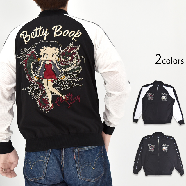 BETTY×ネバーマインド サマーメッシュジャケット NEVER MIND BBN-2624 ベティーちゃん 刺繍 ブルゾン ユニセックス