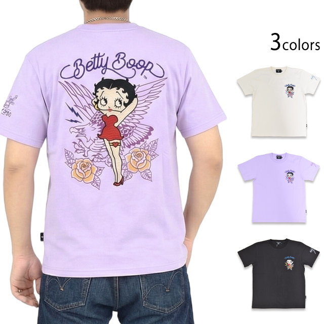BETTY×ネバーマインド 天竺半袖Tシャツ NEVER MIND BBN-2612 ベティーちゃん 刺繍 ユニセックス