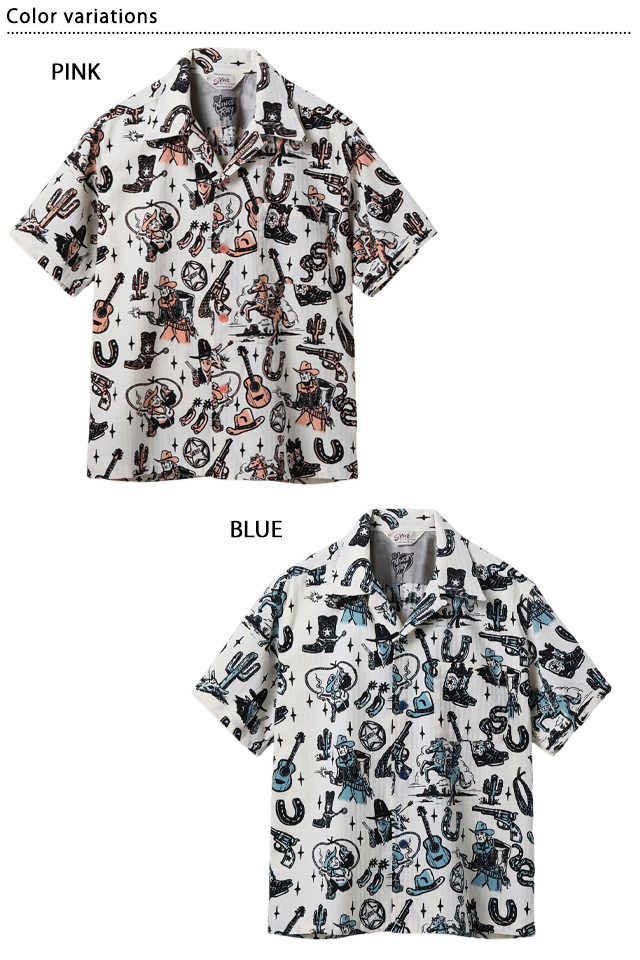 ドビーコットンオープンシャツ「THE WESTERNER by VINCE RAY」 スターオブハリウッド SH397106 ハワイアン アロハシャツ 日本製_1