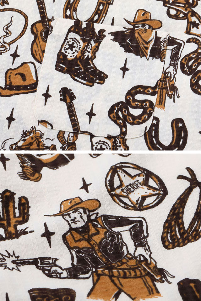 ドビーコットンオープンシャツ「THE WESTERNER by VINCE RAY」 スターオブハリウッド SH397106 ハワイアン アロハシャツ 日本製_4