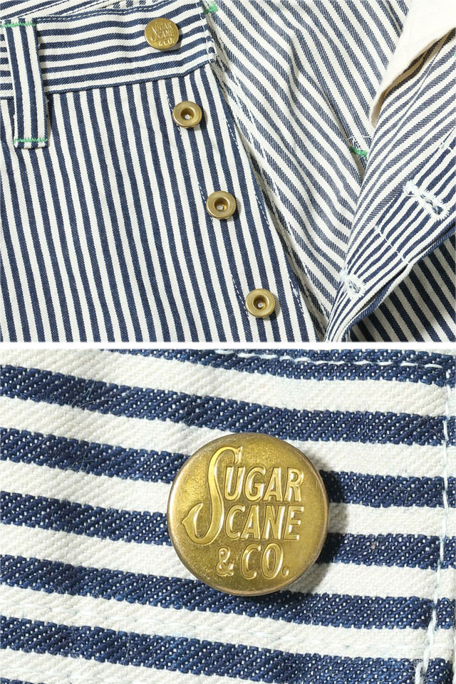 11oz. ヒッコリーストライプワークパンツ SUGER CANE SC42496 シュガーケーン 日本製 国産