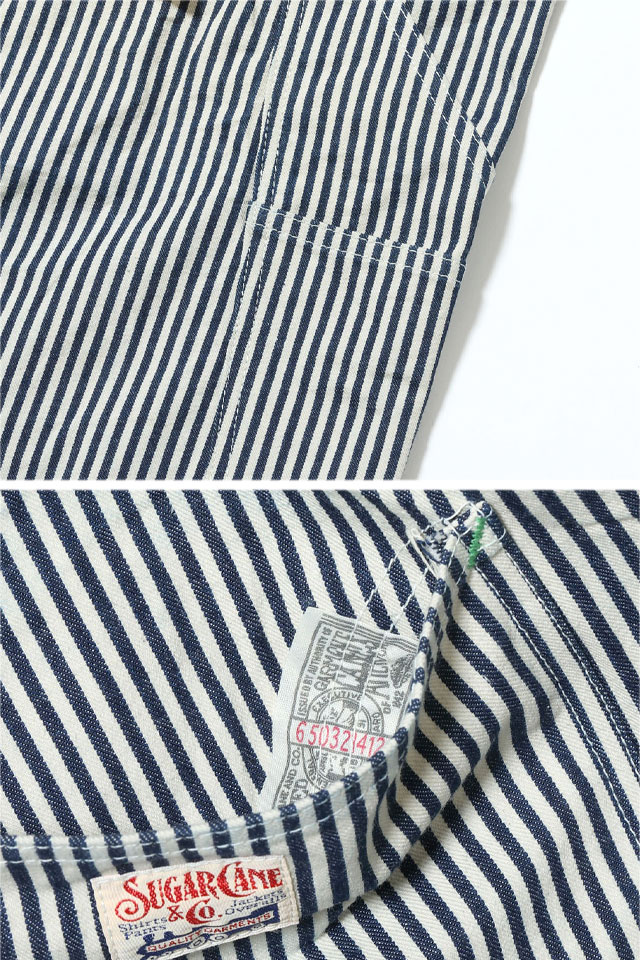 11oz. ヒッコリーストライプワークパンツ SUGER CANE SC42496 シュガーケーン 日本製 国産