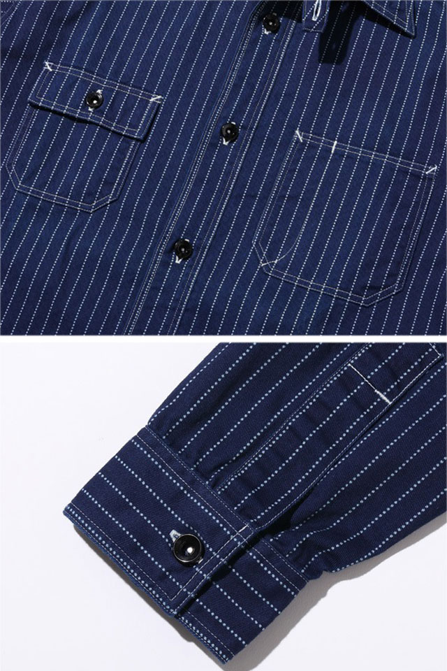 8.5ozウォバッシュストライプ長袖ワークシャツ SUGER CANE SC25551A シュガーケーン 東洋エンタープライズ 日本製 国産_4