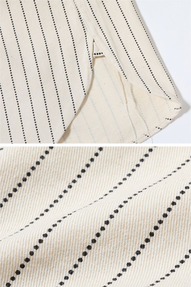 FICTION ROMANCE 8.5oz.ホワイトウォバッシュストライプ半袖ワークシャツ SUGER CANE SC37275 シュガーケーン 日本製_5