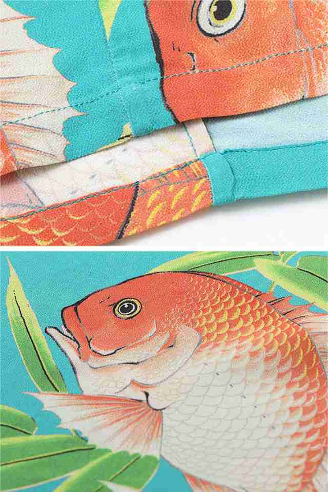 Sun Surf サンサーフ アロハシャツ ハワイアン 魚 和風 和物 和柄-