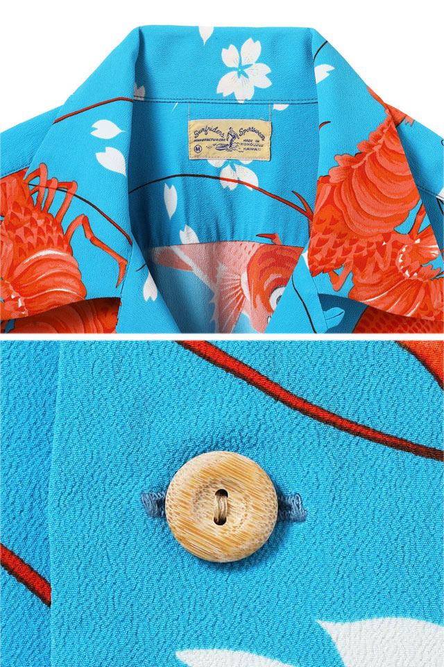 SPECIAL EDITION レーヨンアロハシャツ「SYMBOL OF GOOD LUCK」 SUN SURF SS39483 サンサーフ 和柄 和風 ハワイアン 日本製_3