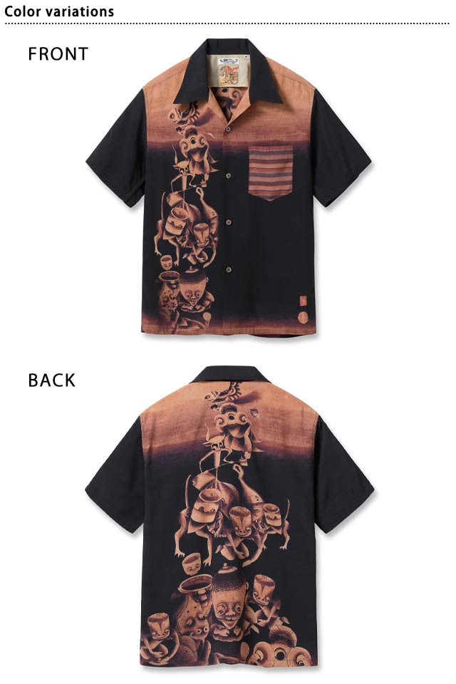 SUN SURF×伊藤若冲 SPECIAL EDITION アロハシャツ「付喪神図」 SUN SURF SS39533 サンサーフ 和柄 浮世絵 妖怪_1