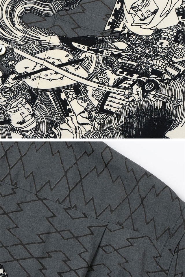 SUN SURF×葛飾北斎 SPECIAL EDITION アロハシャツ「画本武蔵鐙」 SUN SURF SS39460 サンサーフ 和柄 浮世絵 ハワイアン_4