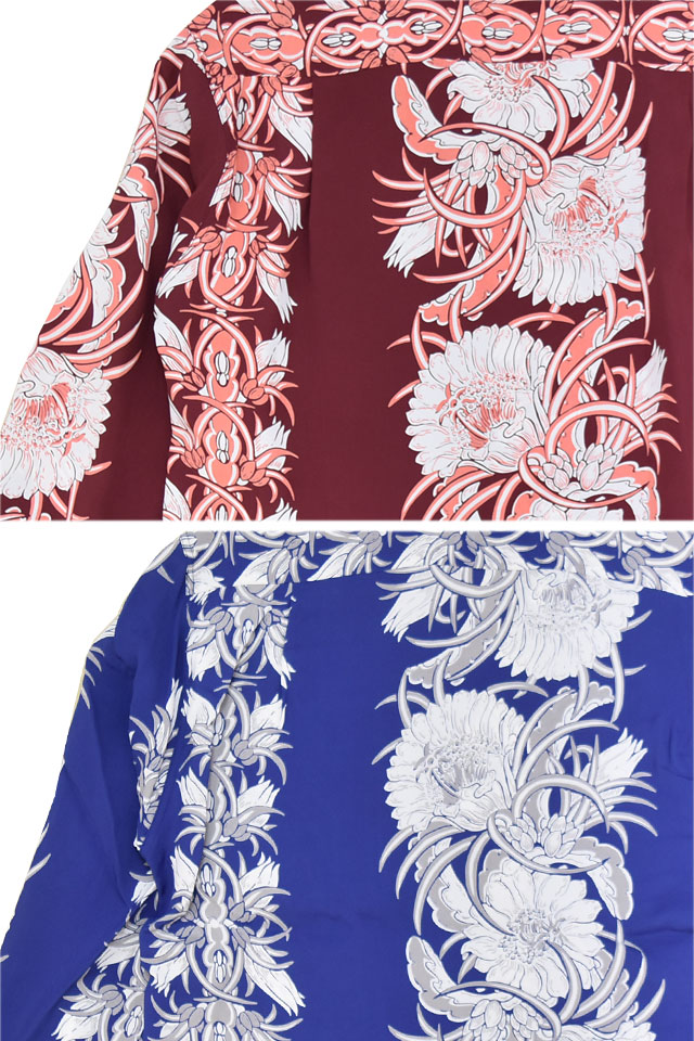 長袖レーヨンアロハシャツ「NIGHT BLOOMING CEREUS BORDER」 SUN SURF SS29602 サンサーフ ハワイアン 日本製_5