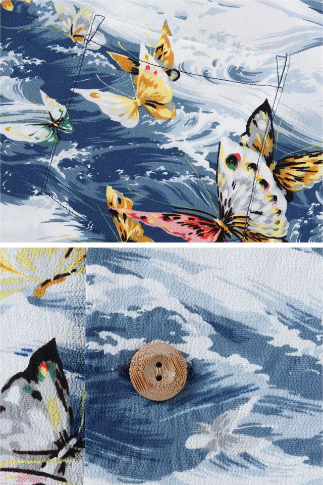 レーヨンアロハシャツ「BUTTERFLY SPLASH」 SUN SURF SS39627 サンサーフ ハワイアン 蝶 日本製 東洋エンタープライズ_4