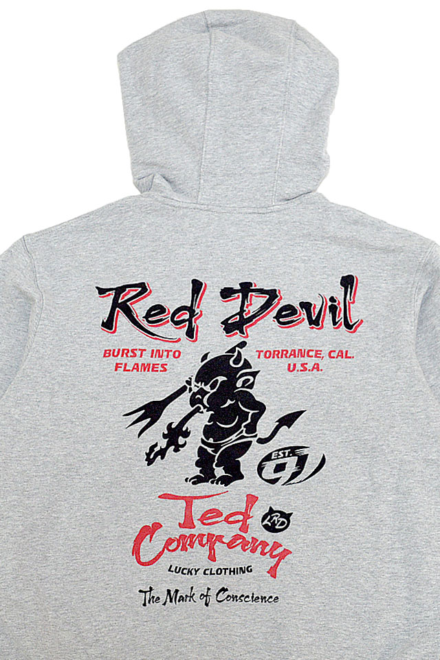 RED DEVILスウェットジップパーカー TEDMAN テッドマン TDSP-156 スエット エフ商会 efu アメカジ_5