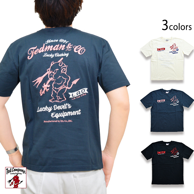 刺繍半袖Tシャツ TEDMAN テッドマン TDSS-548 efu エフ商会 アメカジの通販は