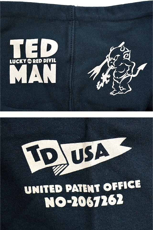 スウェットパーカー TEDMAN テッドマン TDSP-157 エフ商会 スエット efu アメカジ_4