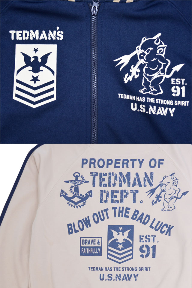 U.S.NAVYジャージ TEDMAN テッドマン TJS-3800 トラックジャケット エフ商会 efu ミリタリー 海軍_5