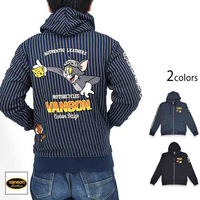 vanson×TOM＆JERRYコラボ ジップパーカー vanson TJV-2304 バンソン ...