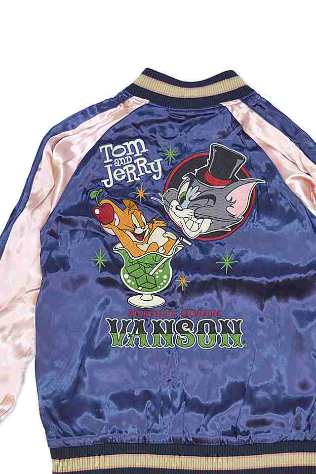 vanson×TOM＆JERRYコラボ リバーシブルスカジャン vanson TJV-2307