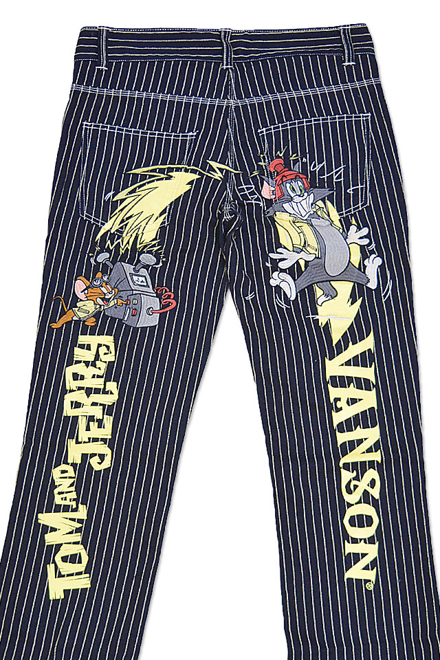 vanson×TOM＆JERRYコラボ 刺繍デニムパンツ vanson TJV-2314 バンソン ヴァンソン トムとジェリー ジーンズ_5