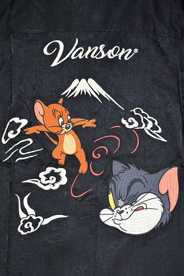 vanson×TOM＆JERRY レーヨン半袖シャツ vanson TJV-2425 バンソン